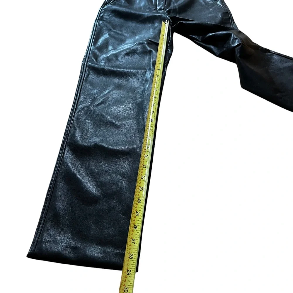 Babaton Black Command Pant Mid-rise Faux Leather Size 4 - Picture 6 of 6